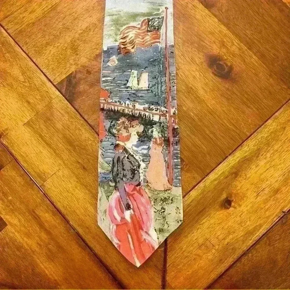 Tango by Max Raab Famous Artist Series #1 Maurice Pendergast Tie 100% Silk - Picture 2 of 4
